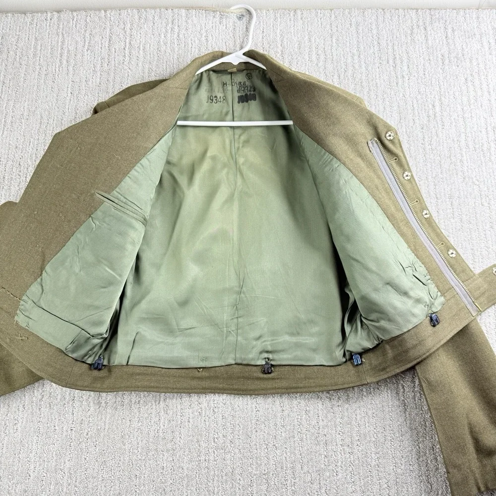 Vintage M-1950 US Army Ike Jacket Men's 40 L Wool OD WWII Korean War
